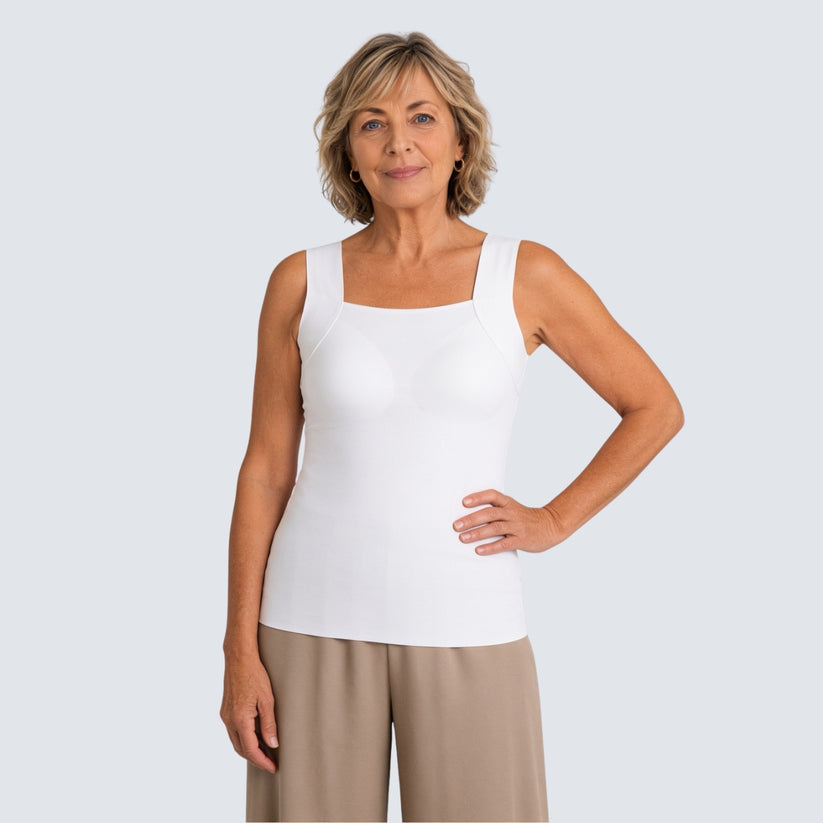 Built-In Bra Tank | Support in the front. Nothing wraps around your back.
