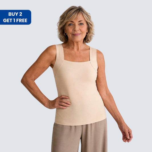 Built-In Bra Tank | Support in the front. Nothing wraps around your back.
