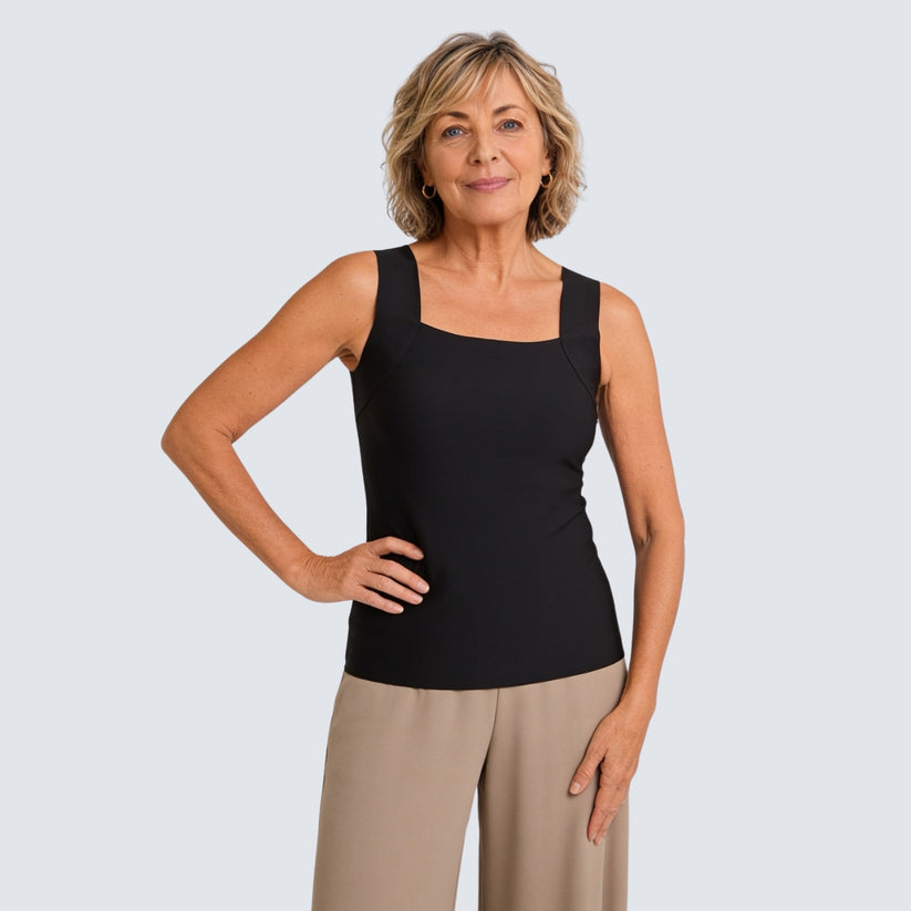 Built-In Bra Tank | Support in the front. Nothing wraps around your back.