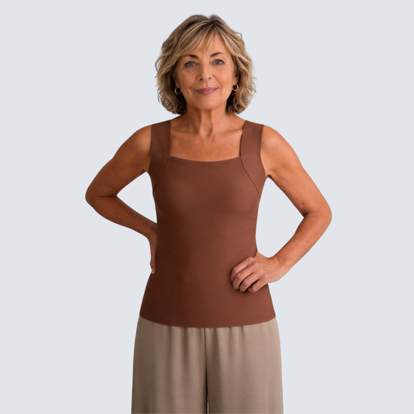 Built-In Bra Tank | Support in the front. Nothing wraps around your back.