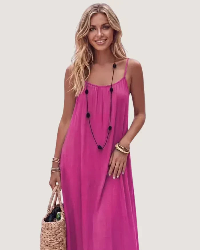 Effortless Elegance: Women’s Sleeveless Linen Maxi