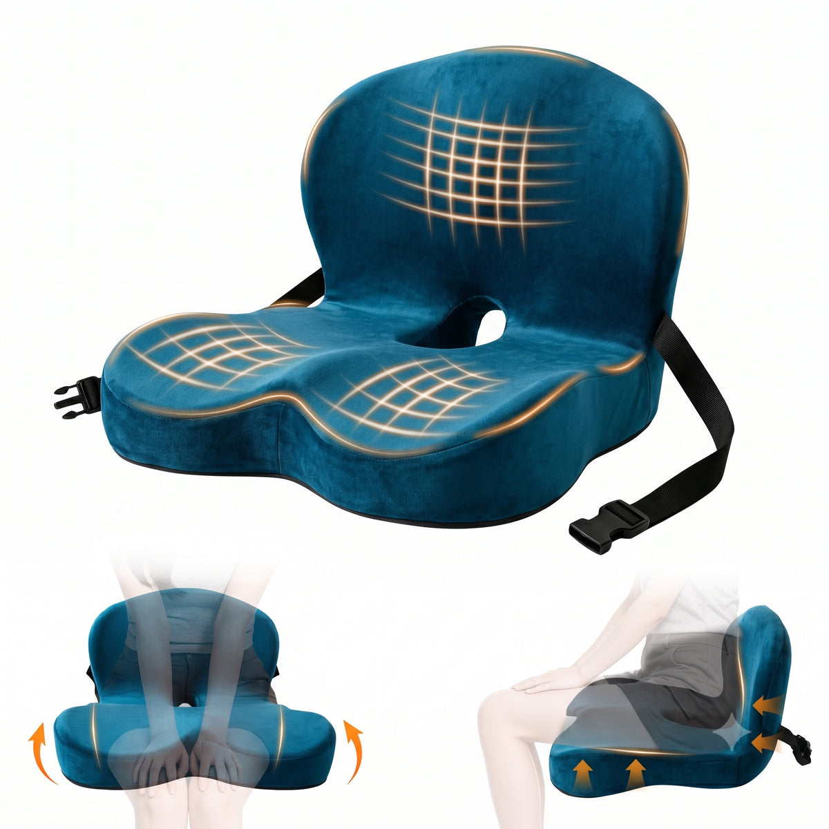 GoodBase™️ Orthopedic Lumbar Seat Cushion for Back & Tailbone Support