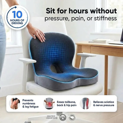 GoodBase™️ Orthopedic Lumbar Seat Cushion for Back & Tailbone Support