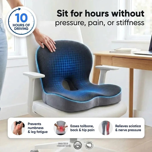 GoodBase™️ Orthopedic Lumbar Seat Cushion for Back & Tailbone Support
