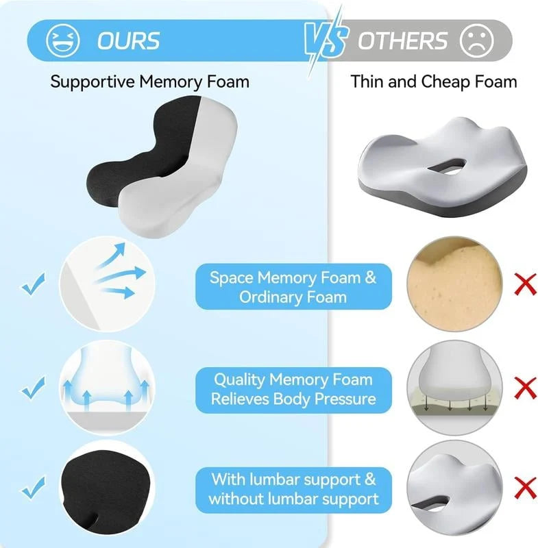 GoodBase™️ Orthopedic Lumbar Seat Cushion for Back & Tailbone Support