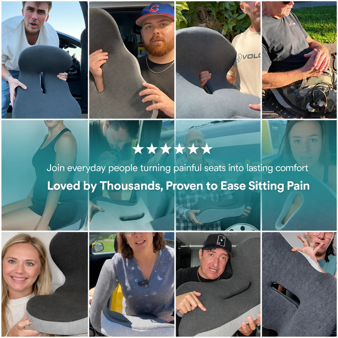 GoodBase™️ Orthopedic Lumbar Seat Cushion for Back & Tailbone Support