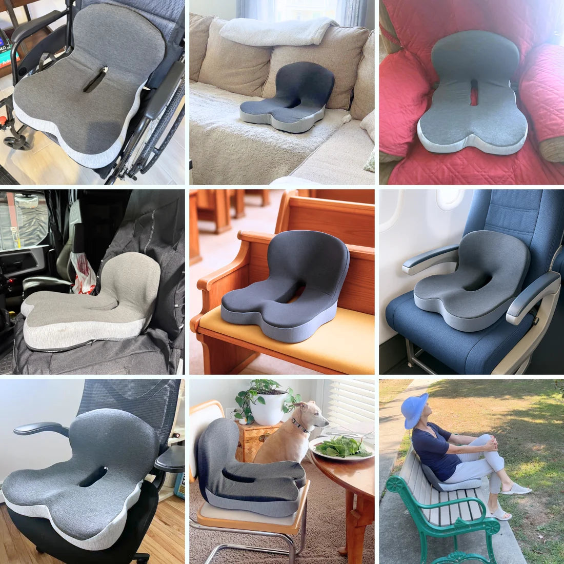 GoodBase™️ Orthopedic Lumbar Seat Cushion for Back & Tailbone Support