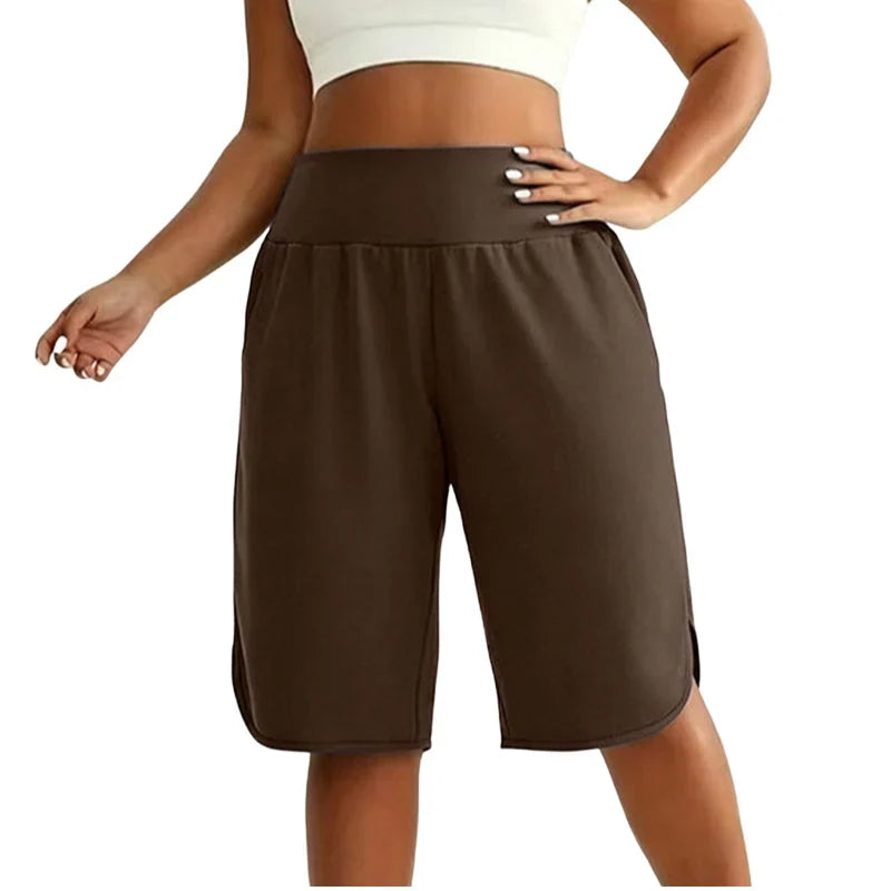Women's Casual Wide Leg Knee-Length Shorts